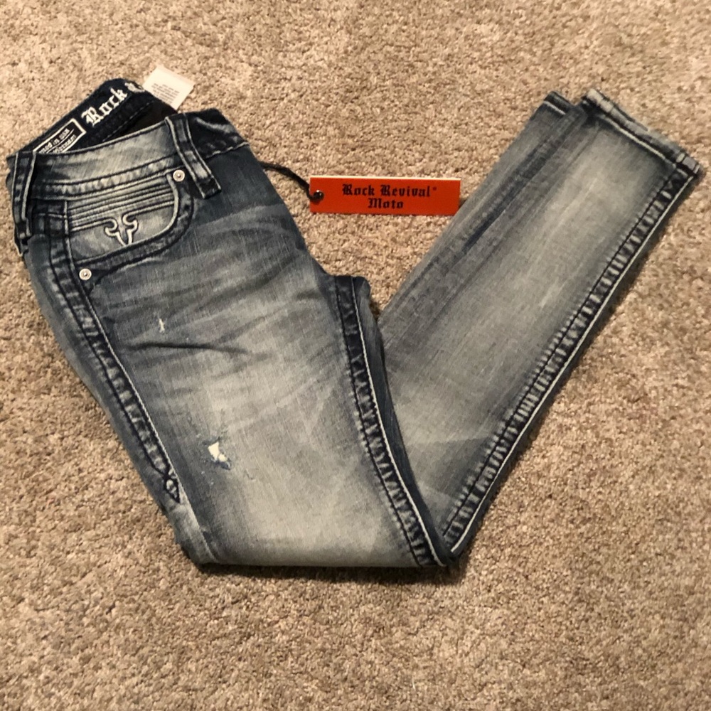 Womens  Rock Revival Skinny Jeans